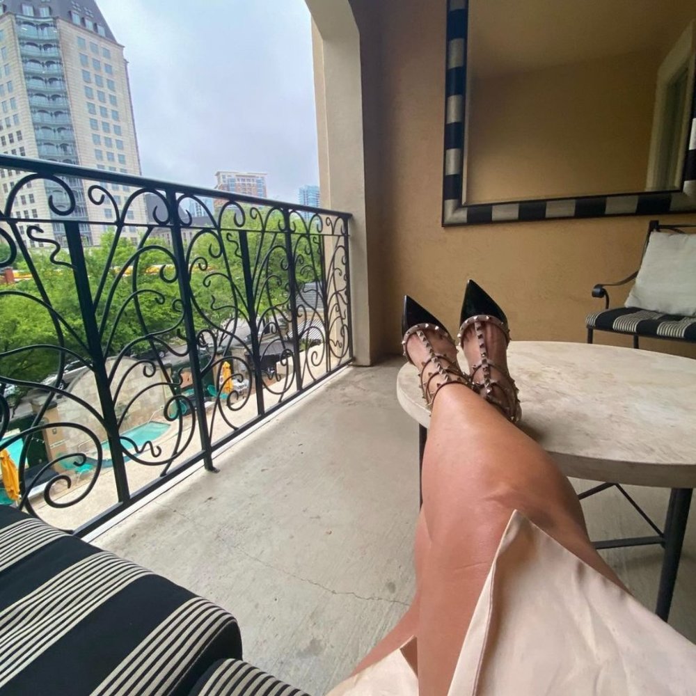 Authentic Valentino Rockstud leather sling sandals